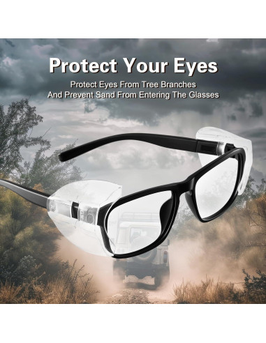 4 Pares de Protectores Laterales para Gafas COMNICO Transparentes