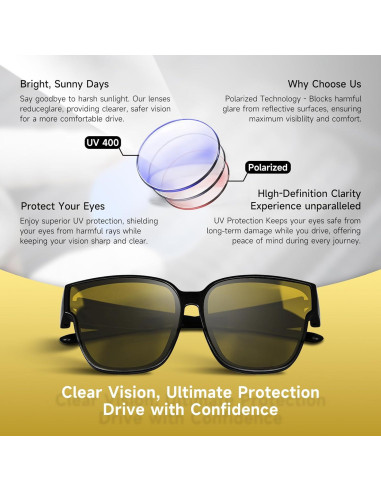 Gafas de sol polarizadas UV400 para conducir - FO-12