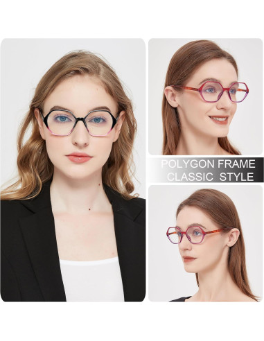 Gafas de Lectura EYEURL 4-Pack Anti Luz Azul 2.0x