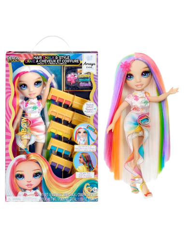 Tiza para el Cabello Rainbow High Amaya - Muñeca 28 cm