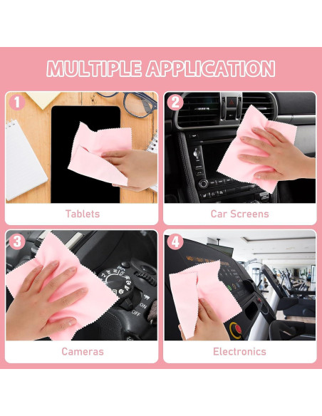 10 Paños de Microfibra Andibro para Limpiar Gafas Rosa 10 Paños de Microfibra Andibro para Limpiar Gafas Rosa