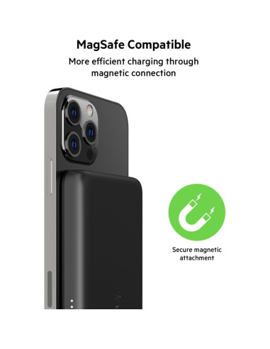 Cargador Portátil Inalámbrico Belkin MagSafe 2500mAh Negro