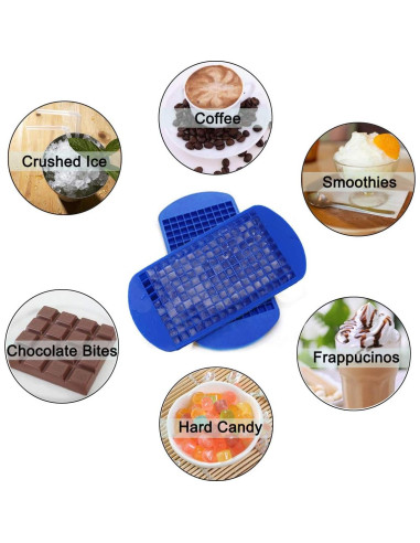 Bandejas de Hielo Mini LeeYean 2 Piezas 160 Cubos Silicona