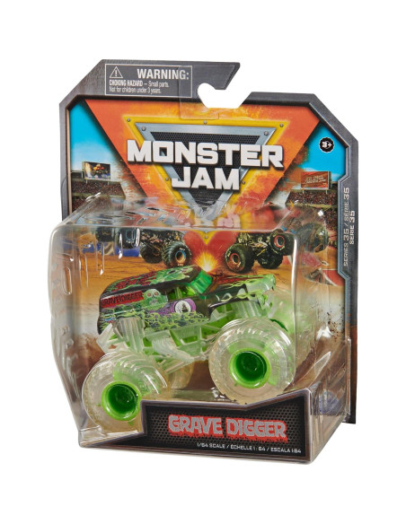 Camión Monstruo Die-Cast Monster Jam Grave Digger 1:64 Camión Monstruo Die-Cast Monster Jam Grave Digger 1:64