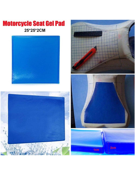 Almohadilla de Gel para Asiento de Motocicleta Lisyline 25x25cm Almohadilla de Gel para Asiento de Motocicleta Lisyline 25x25cm
