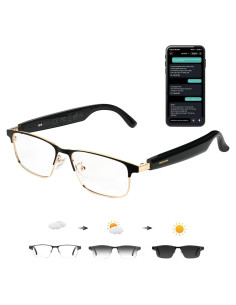 Gafas Inteligentes de Traducción OICIIDO con Bluetooth y Lentes que Cambian de Color
