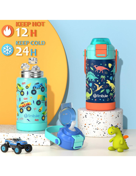 Botella de Agua Aislada Fimibuke 414ml Niños Macaron Botella de Agua Aislada Fimibuke 414ml Niños Macaron