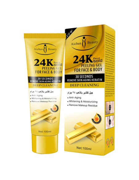 Gel Peeling Facial AICHUN BEAUTY Oro 24K 113g Hidratante Gel Peeling Facial AICHUN BEAUTY Oro 24K 113g Hidratante