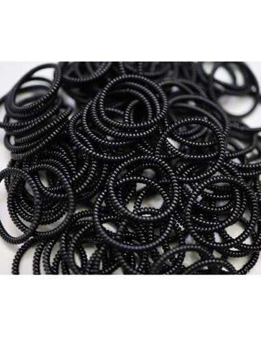 Cintas para Cabello en Espiral STYKIER 100 Pcs Negro