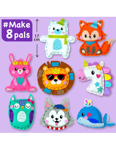 Kit de Costura EZCRA para Niños 8 en 1 - Manualidades Creativas