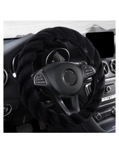 Funda de Volante AICEL 38 cm Peluda Antideslizante Universal