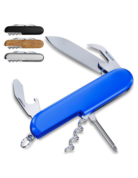 Cuchillo de Bolsillo 6 en 1 Buen Trabajador - Mini Multiherramienta Azul Cuchillo de Bolsillo 6 en 1 Buen Trabajador - Mini Multiherramienta Azul
