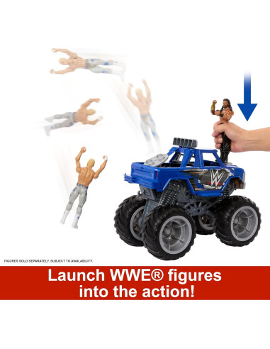 Figura de Acción WWE Mattel Camión Monstruo Wrekkin Slam Crusher