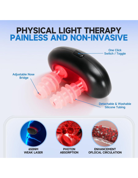 Dispositivo de Terapia Nasal de Luz Roja REALBEBFF BTBZ88999 Dispositivo de Terapia Nasal de Luz Roja REALBEBFF BTBZ88999