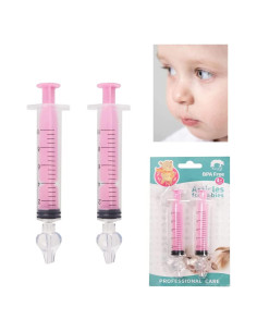 Irrigador Nasal para Bebé WenTigDY 10ml Rosa - 2 Piezas