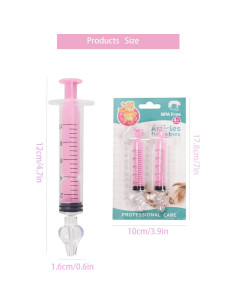 Irrigador Nasal para Bebé WenTigDY 10ml Rosa - 2 Piezas 2