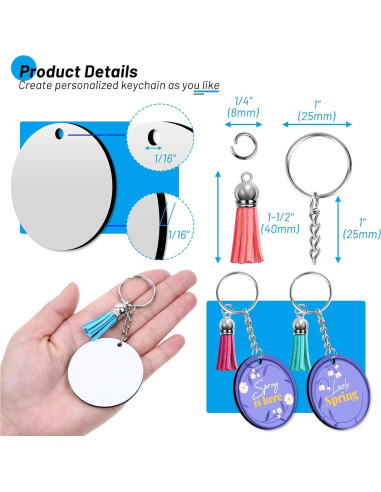 Kit de Llaveros en Blanco para Sublimación Cruzix 80 PCS