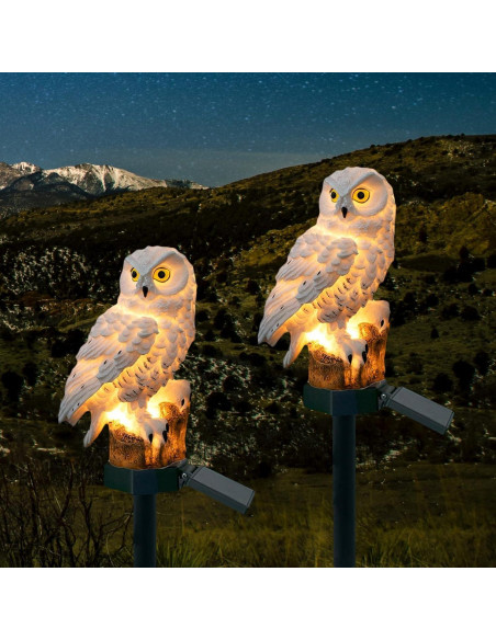 Luz Solar de Jardín DOUBLE 2 C Estaca LED Impermeable Búho Luz Solar de Jardín DOUBLE 2 C Estaca LED Impermeable Búho