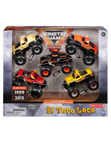 Paquete 5 Camiones Monstruo El Toro Loco Spin Master 1:64