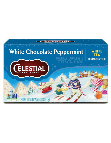 Bolsitas de Té Blanco Chocolate Blanco y Menta Celestial 20 Unidades Bolsitas de Té Blanco Chocolate Blanco y Menta Celestial 20 Unidades