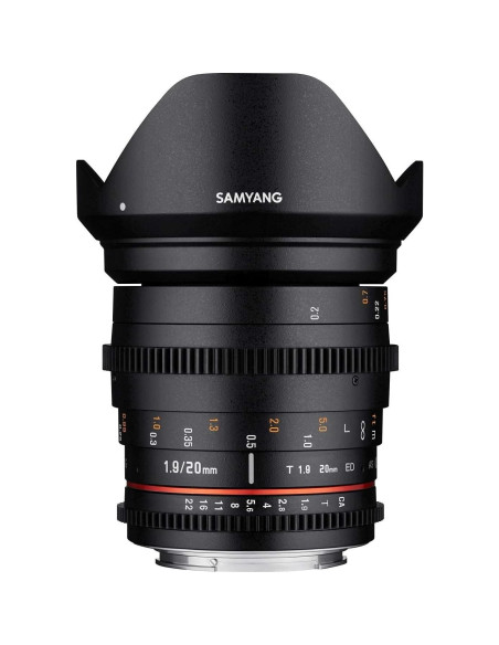 Lente de Video Samyang T1.9 20mm Enfoque Manual para Sony FE Lente de Video Samyang T1.9 20mm Enfoque Manual para Sony FE