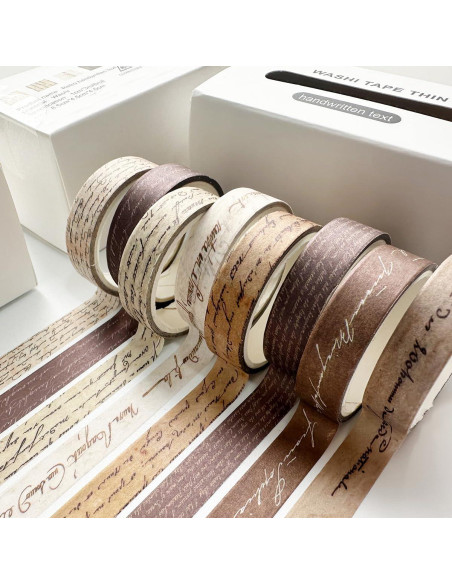 Conjunto de Cinta Washi Vintage YUBX 8 Rollos 10mm Decorativa Conjunto de Cinta Washi Vintage YUBX 8 Rollos 10mm Decorativa