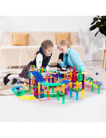 Set de Bloques de Construcción PicassoTiles 150 Piezas Coches Set de Bloques de Construcción PicassoTiles 150 Piezas Coches