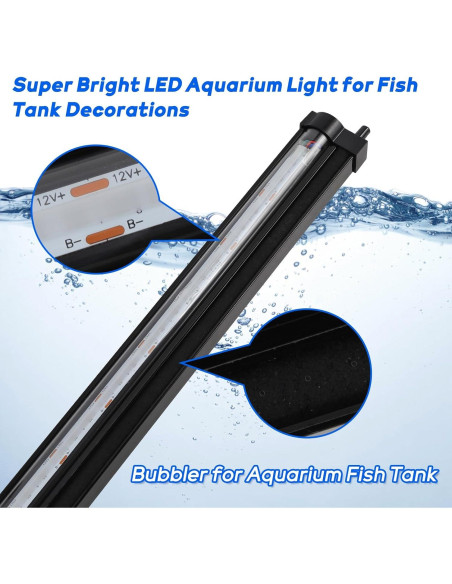 Luz LED Burbujas Acuario SZMiNiLED 12.7cm RGB IP68 Luz LED Burbujas Acuario SZMiNiLED 12.7cm RGB IP68
