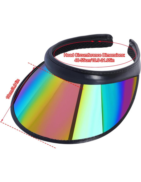 Paquete de 2 Sombreros Visera de Sol UV Iridiscente Unisex Paquete de 2 Sombreros Visera de Sol UV Iridiscente Unisex