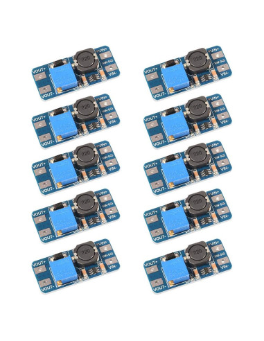 Módulo Regulador de Voltaje DC-DC MT3608 - 10 Pcs, 2A, 5V-28V