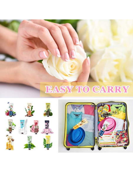 Set de 10 Cremas de Manos Hidratantes Fusang 30ml Viaje