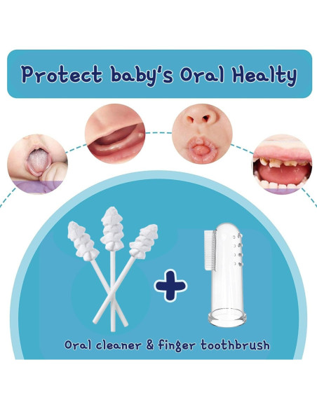 Limpiador Oral para Bebés Little Fox 43 Piezas + Cepillo Dedo Limpiador Oral para Bebés Little Fox 43 Piezas + Cepillo Dedo