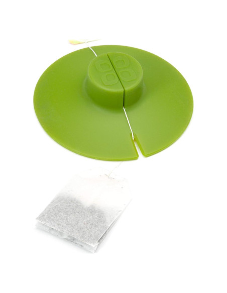 Soporte para bolsa de té Primula de silicona verde 10.5 cm Soporte para bolsa de té Primula de silicona verde 10.5 cm