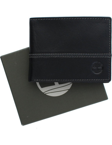 Cartera Trifold de Cuero Genuino Timberland para Hombre