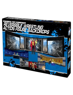 Dioramas Reversibles para Figuras de Lucha Libre WWE AEW 88x21cm
