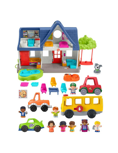 Conjunto de Regalo Fisher-Price Little People Casa y Autobús