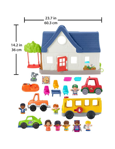 Conjunto de Regalo Fisher-Price Little People Casa y Autobús