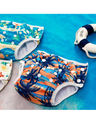 Pañales de Natación HappyFlute Reutilizables 0-3 Años