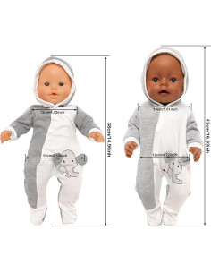 Conjunto de Ropa para Muñeca Enoch Elefante 35 cm Hecho a Mano 2