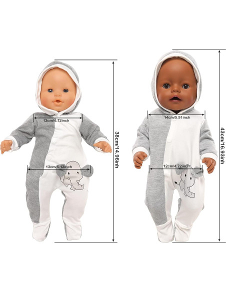 Conjunto de Ropa para Muñeca Enoch Elefante 35 cm Hecho a Mano Conjunto de Ropa para Muñeca Enoch Elefante 35 cm Hecho a Mano
