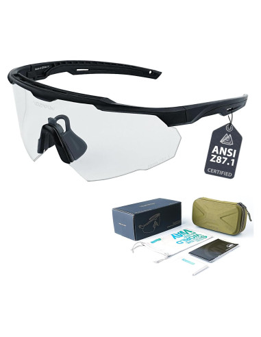 Gafas de Tiro Antivaho VOZAPOW con Lentes HD Certificadas ANSI