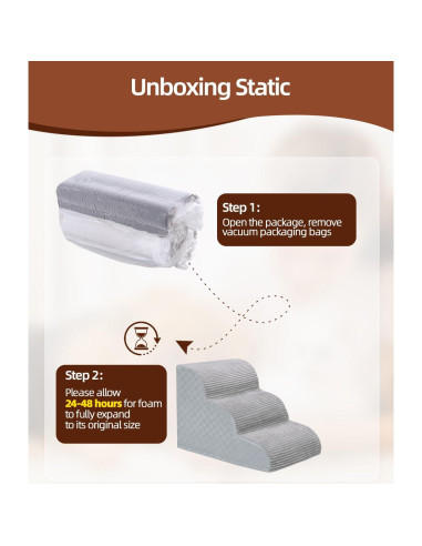 Escaleras para Perros Vfrog 3 Pasos Antideslizantes 56.4x40cm