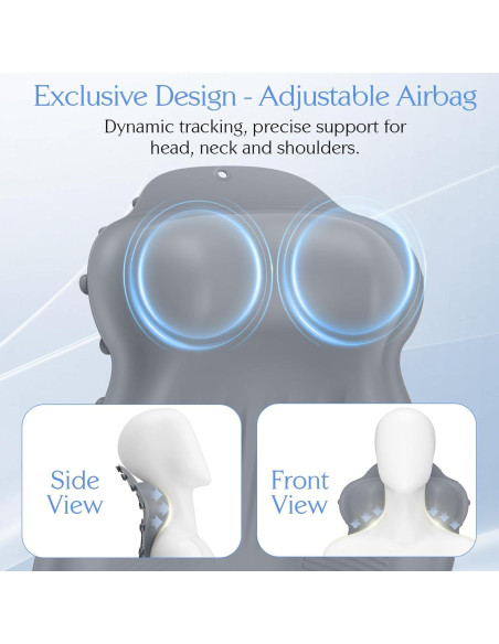 Almohada de Baño Kixcvdm con Airbag Inflable y Ventosas Gris Almohada de Baño Kixcvdm con Airbag Inflable y Ventosas Gris