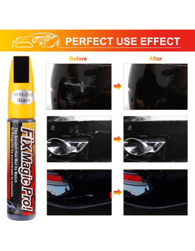 Pintura de Retoque Automotriz SUGEYA Negra 12ml 2 en 1