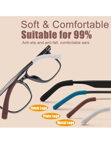 2 Pares Almohadillas Suaves Antideslizantes para Gafas IYOOH