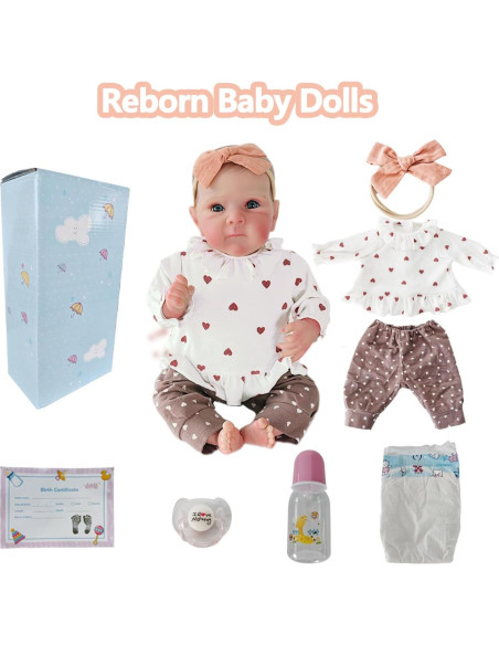Muñeca Bebé Reborn Realista 45.72 cm XSWPL Bettie Marrón Muñeca Bebé Reborn Realista 45.72 cm XSWPL Bettie Marrón