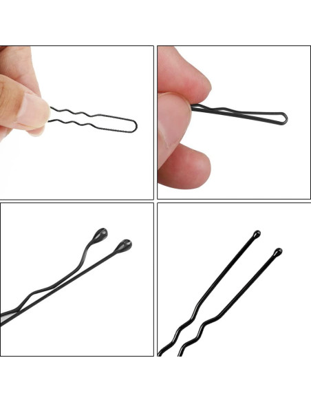 Kit de 200 Horquillas para Cabello WSICSE - 5cm Negro Kit de 200 Horquillas para Cabello WSICSE - 5cm Negro