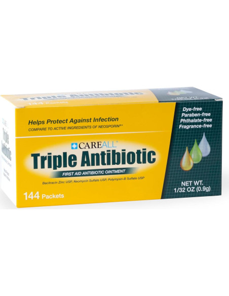 Ungüento Antibiótico Triple CareAll 0.9g - Paquete de 144 Ungüento Antibiótico Triple CareAll 0.9g - Paquete de 144