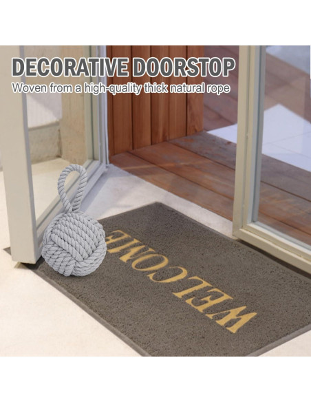 Tope de Puerta Decorativo Pomeat Náutico 15 cm Gris Yute Tope de Puerta Decorativo Pomeat Náutico 15 cm Gris Yute