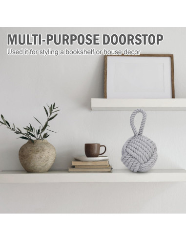 Tope de Puerta Decorativo Pomeat Náutico 15 cm Gris Yute